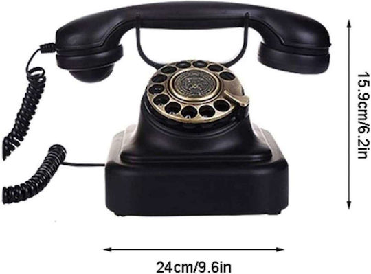 Corded Phone Retro Black