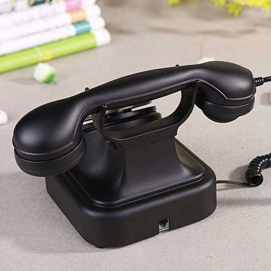 Corded Phone Retro Black