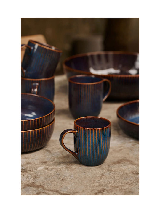Dutch Rose Becher Keramik Blau