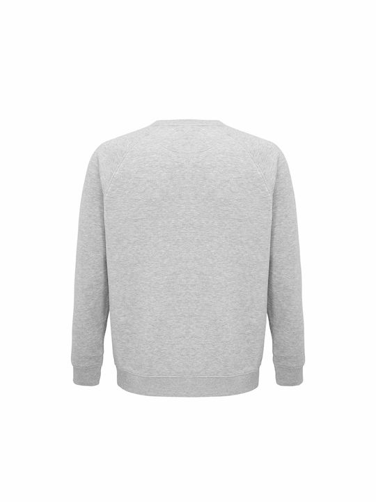 Sweatshirt Unisex, Bio "Emoticon Zerstörtes Lächeln", grau meliert