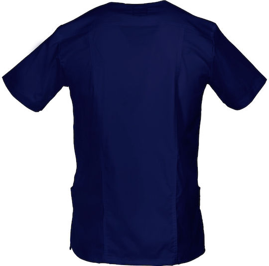 Be Unique Men's Navy Blue Medical Blouse Cotton and Polyester