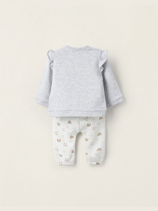 Zippy Kinder Sweatpants Set - Jogginganzug Ecru. 2Stück