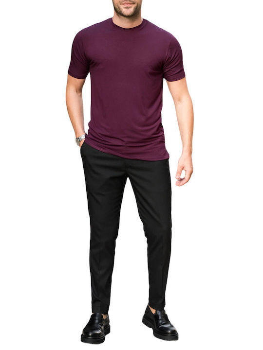 Vittorio Artist Men's Short Sleeve T-shirt BORDO