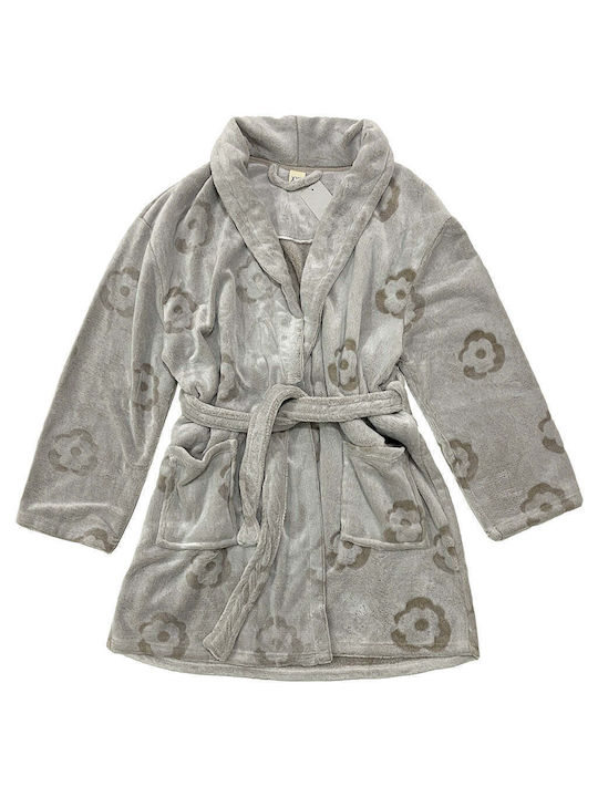 Ustyle Winter Women's Fleece Robe Beige