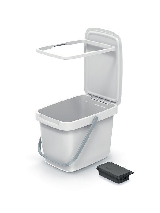 Prosperplast Systema Q Collect Coș de Gunoi Plastic pentru Dulap Maro 20lt 1buc