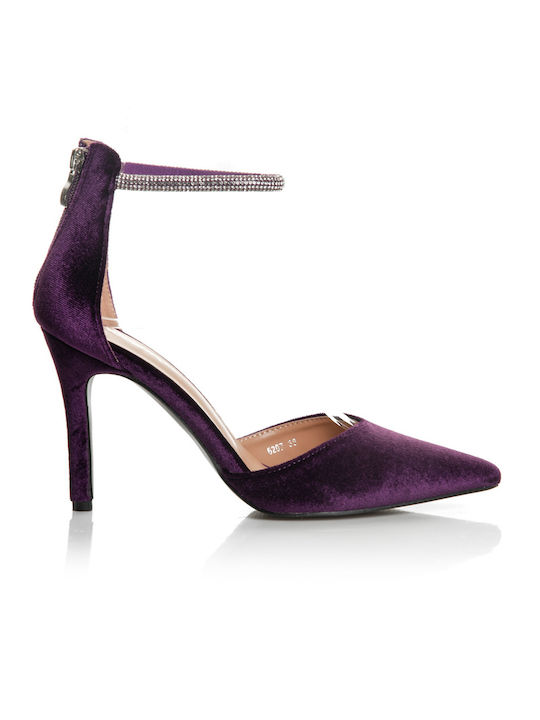 Shoe Art Pantofi cu toc cu Curea Violet