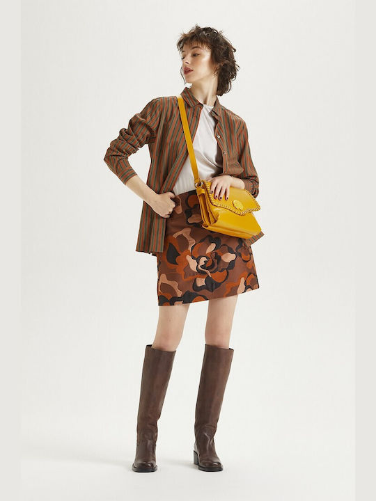 Maliparmi Mini Skirt in Brown color