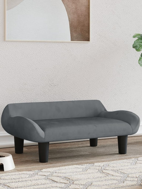 vidaXL Sofa Dog Bed Gray 70x40cm