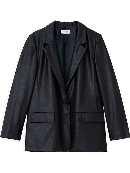 Philosophy Wear Женски Кожа Сако Black