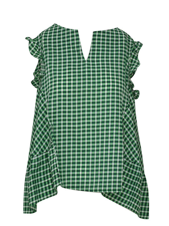 Orion Sleeveless Women's Blouse Green