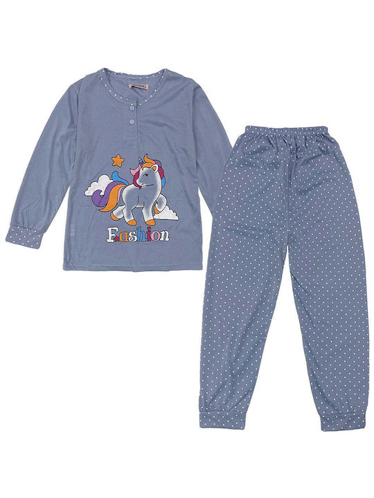 Ustyle Kids Pyjamas Cotton Blue