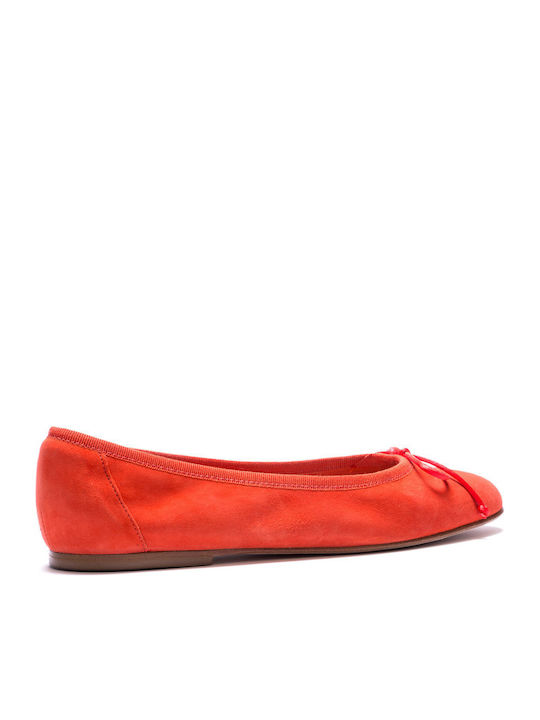 Suede Ballerinas Orange