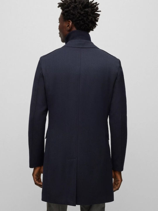 Hugo Boss Ανδρικό Παλτό Σκούρο μπλε