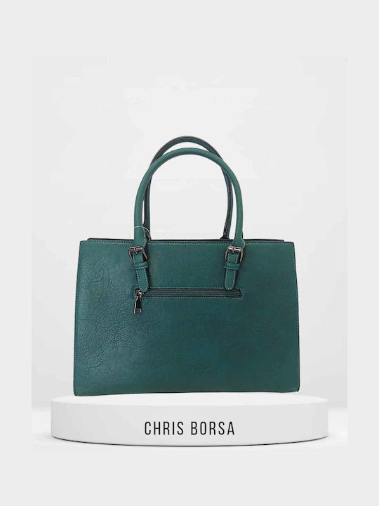 Chris Borsa Γυναικεία Τσάντα Χειρός Πράσινη
