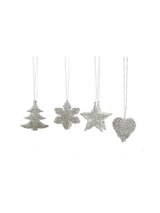 ArteLibre Christmas Set Ornaments Silver 2pcs