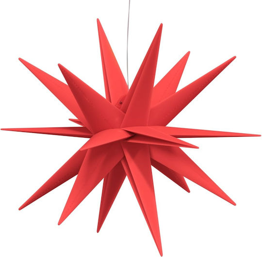 vidaXL Weihnachtlicher Dekorativer Anhänger Stern Kunststoff Rot 29x43cm 1Stück