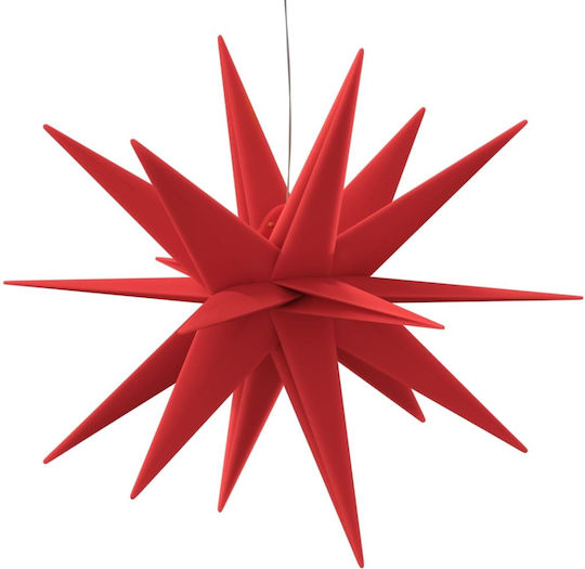 vidaXL Weihnachtlicher Dekorativer Anhänger Stern Kunststoff Rot 29x43cm 1Stück