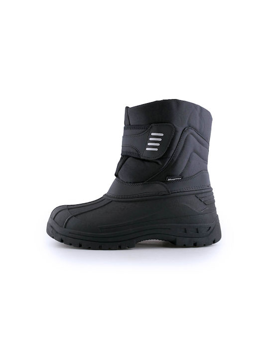 Love4shoes Non-Slip Work Wellies with Fur Black