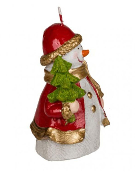 Out of the Blue Christmas Candle Blue Snowman 9x8cm
