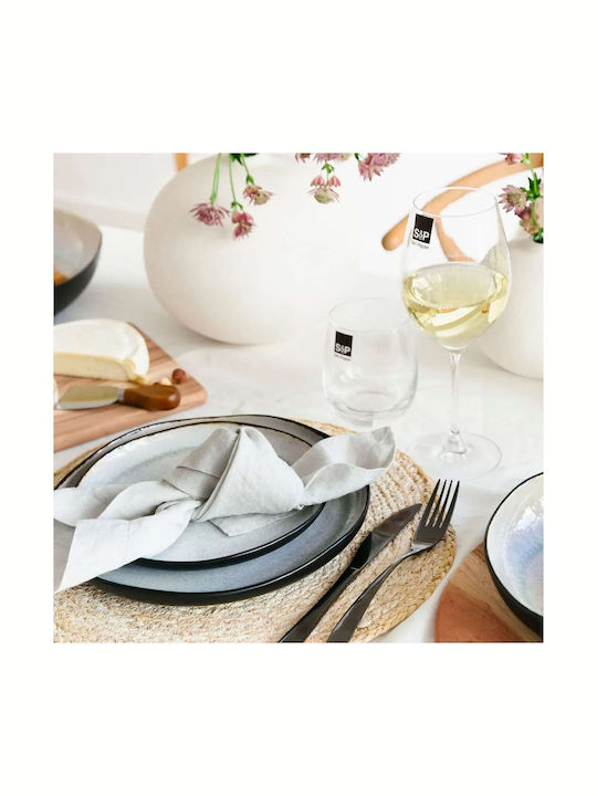 Salt & Pepper Lunar Lunar Plate Soup Ceramic White with Diameter 22cm