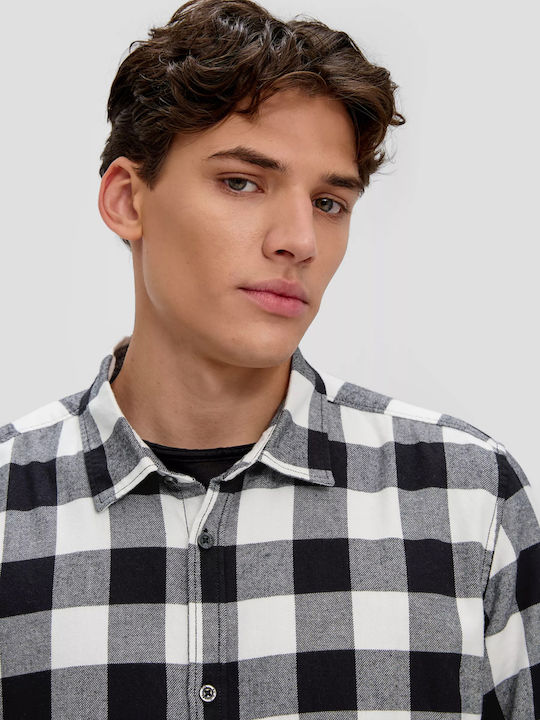 Langärmlig Flanell Hemd Geprüft Black