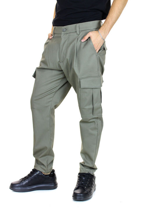 Royal Denim Men's Trousers Cargo Oil Green