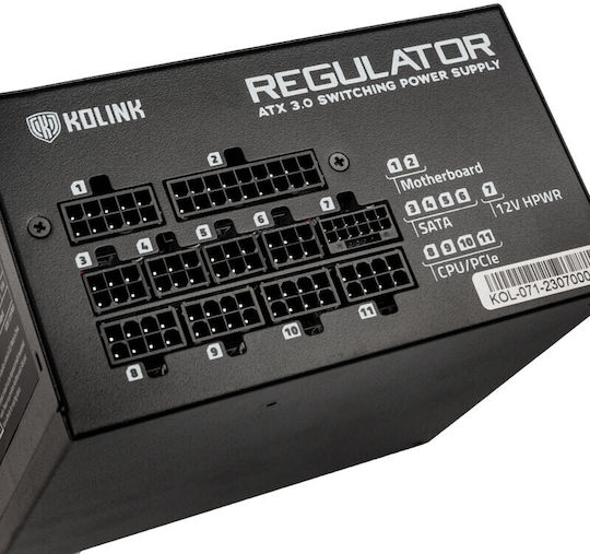 Kolink Regulator 850W Black Computer Power Supply Full Modular 80 Plus Gold