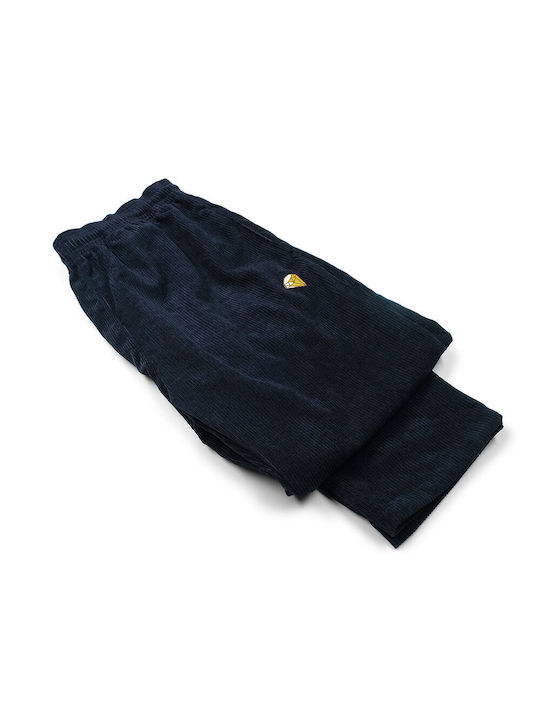 The Dudes Men's Trousers in Straight Line Navy Blue