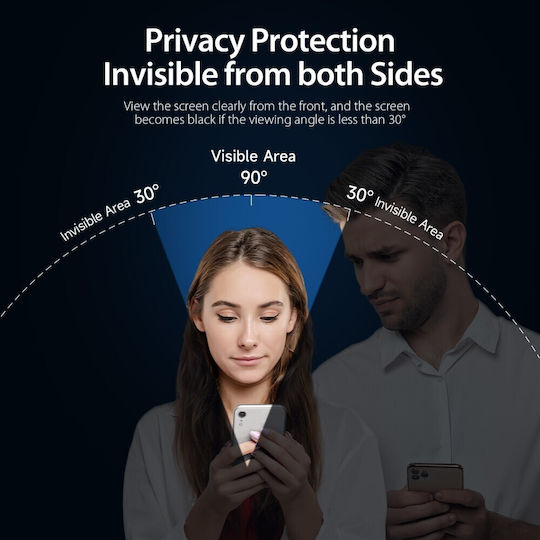 Anti-spy 0.26mm Privacy Tempered Glass Μαύρο (Galaxy A14)