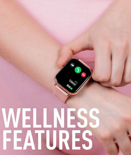 Reflex Active Series 23 Set with TWS Earbuds Smartwatch with Heart Rate Monitor (Pink Rose Gold Plated)