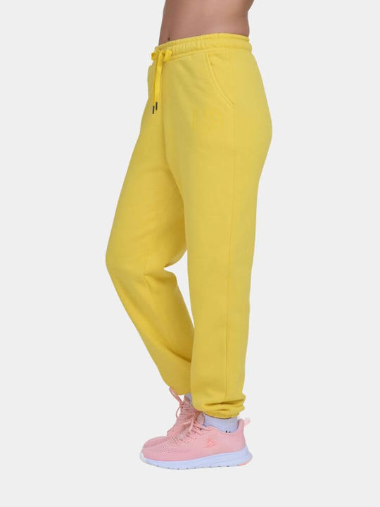 Jogginghose Jogger Vlies Gelb