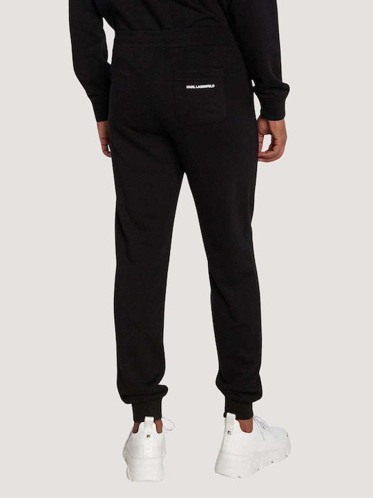 Karl Lagerfeld Pantaloni de trening pentru femei cu cauciuc Black.