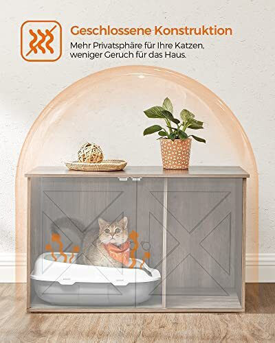 Feandrea Mobilier Toaletă Pisică 80x50cm 1buc