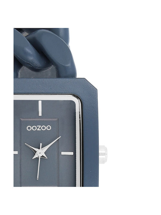 Oozoo Uhr mit Blau Metallarmband