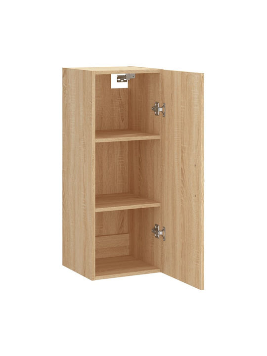 Wall-Mounted Living Room Cabinet made of Particle Board Sonoma Oak 34.5x34x90cm