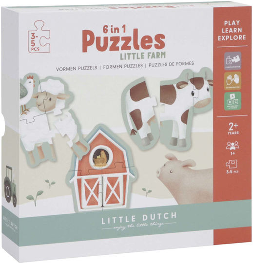Kids Puzzle Little Farm for 2+ Years 24pcs Little Dutch
