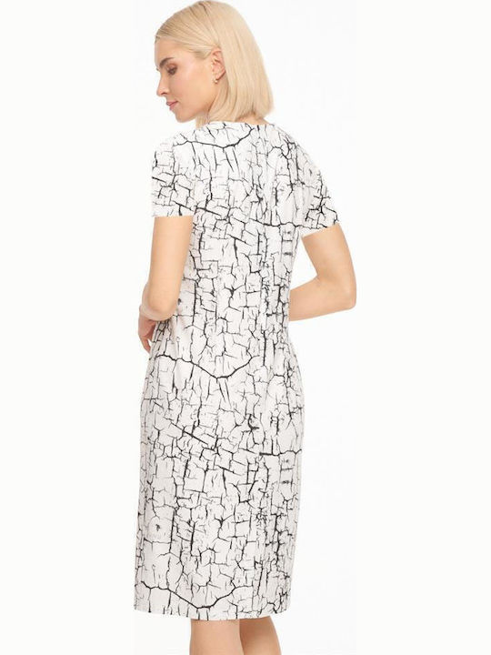 Rochii De Vară Pentru Femei Midi Rochie Cu Volane Alb