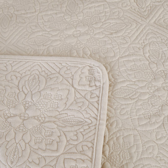 Liolios Home Mandy Cuvertură King Size Microfibra Ivory 260x240cm