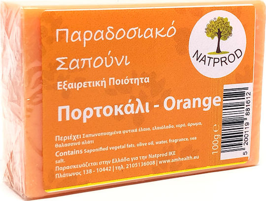Natprod Orange Soap Bar with Olive Oil 100gr