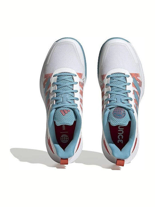 adidas Defiant Speed Tennisschuhe Tongelände Weiß