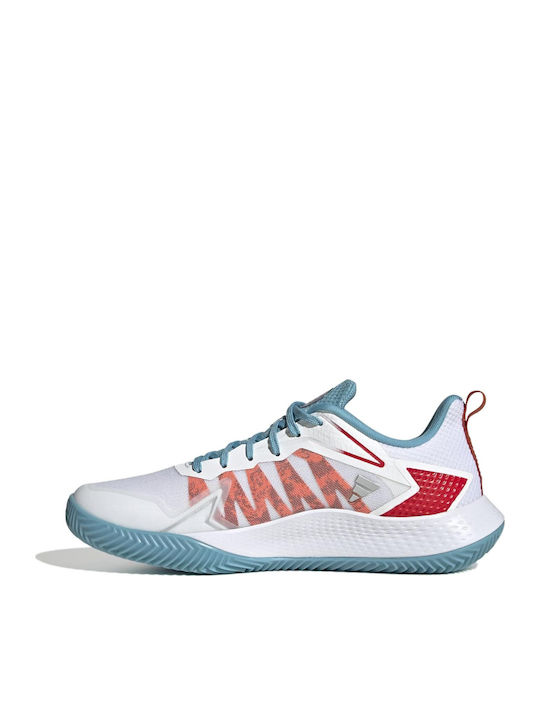 adidas Defiant Speed Tennisschuhe Tongelände Weiß
