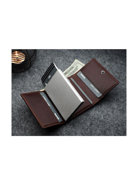 Men's Wallet Cards with RFID Brown