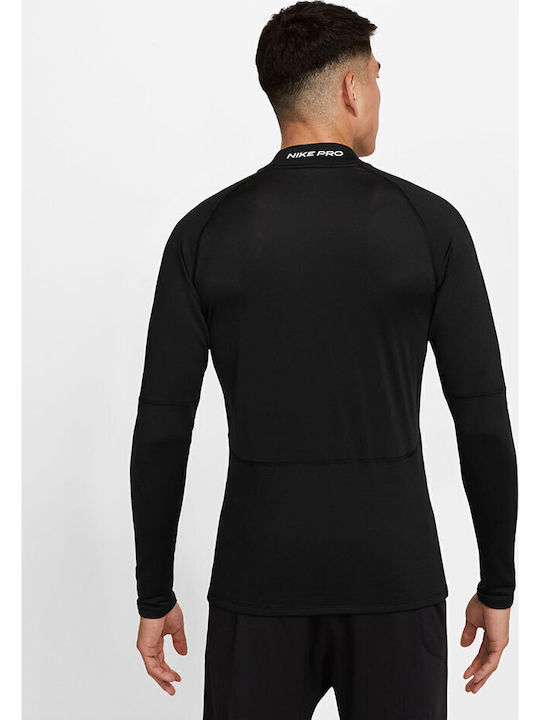 Nike Pro Dri-FIT Ισοθερμική Μπλούζα Μαύρη