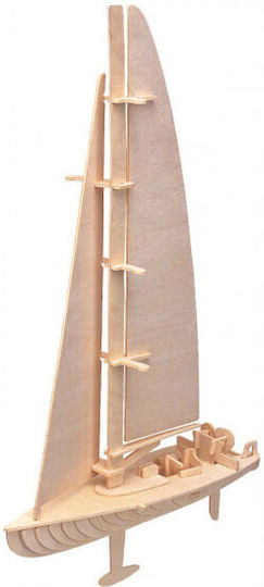 Anelixi Wooden Construction Toy Sailboat