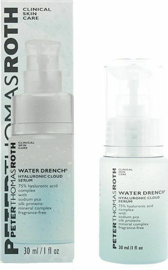 Peter Thomas Roth Water Drench Hyaluronic Cloud Serumu de Hidratare pentru Fata cu Acid Hialuronic pentru Strălucire și Revitalizare 30ml