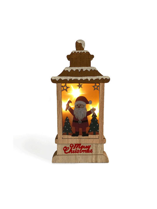 +Efo Christmas Wood Battery Lantern 20x10cm