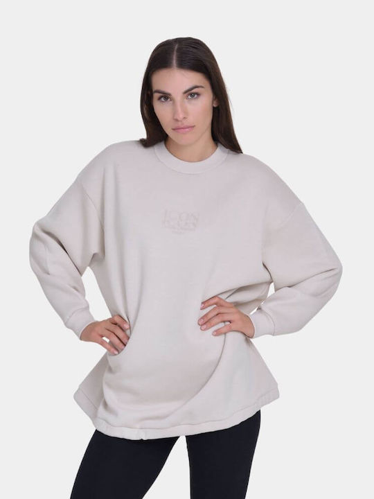 Target Women's Long Fleece Sweatshirt Beige