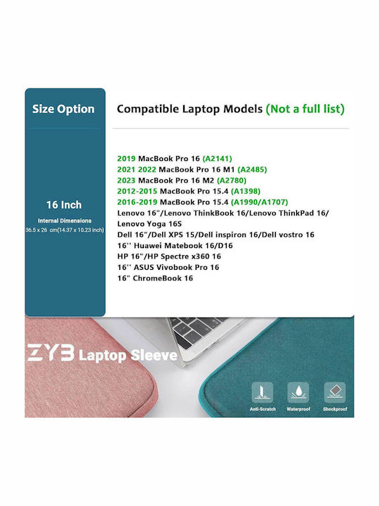 ZYB Laptop-Hülle 16" Gray 1000-42210090