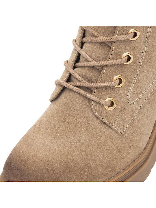 Damen Chelsea Stiefeletten Beige