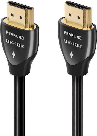 Audioquest HDMI 2.1 Ultra High Speed 48Gbps 4K 120Hz HDR VRR Cable HDMI male - HDMI male 1m Μαύρο